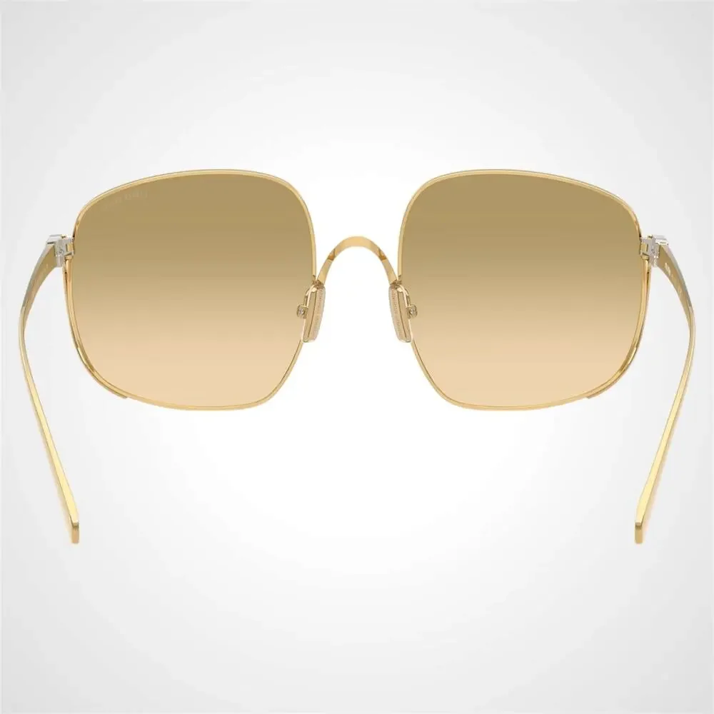 New MIU MIU Sunglasses Gold Metal Square Camomilla Gradient Lens